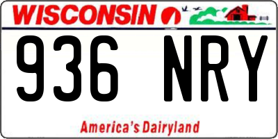 WI license plate 936NRY