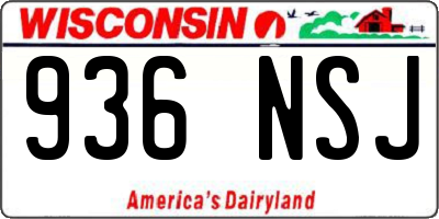 WI license plate 936NSJ