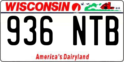 WI license plate 936NTB