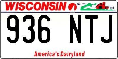 WI license plate 936NTJ