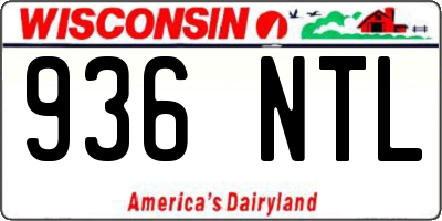 WI license plate 936NTL