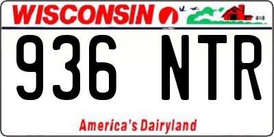 WI license plate 936NTR