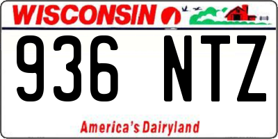 WI license plate 936NTZ