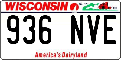 WI license plate 936NVE