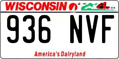 WI license plate 936NVF