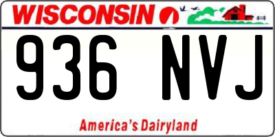 WI license plate 936NVJ