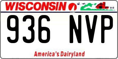 WI license plate 936NVP