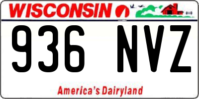 WI license plate 936NVZ