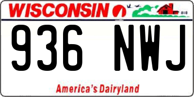 WI license plate 936NWJ