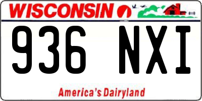 WI license plate 936NXI