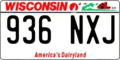 WI license plate 936NXJ