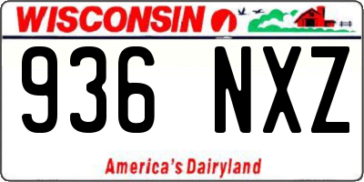 WI license plate 936NXZ