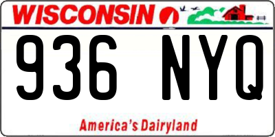 WI license plate 936NYQ