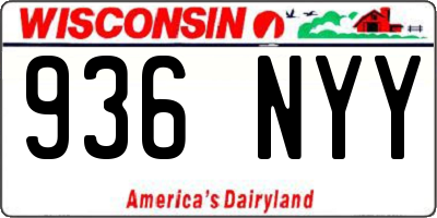 WI license plate 936NYY