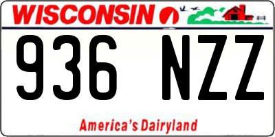 WI license plate 936NZZ