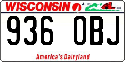 WI license plate 936OBJ
