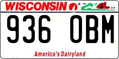 WI license plate 936OBM