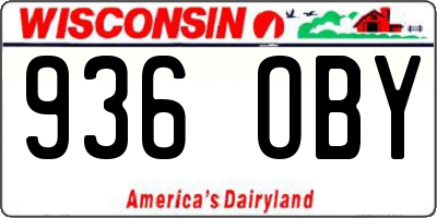 WI license plate 936OBY