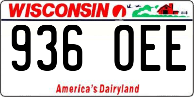 WI license plate 936OEE