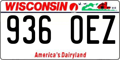 WI license plate 936OEZ