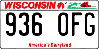 WI license plate 936OFG