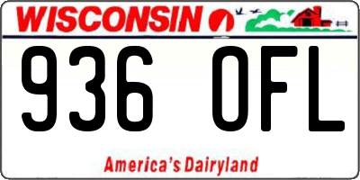 WI license plate 936OFL