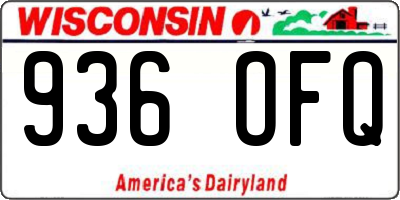 WI license plate 936OFQ