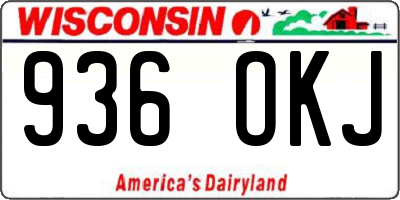 WI license plate 936OKJ