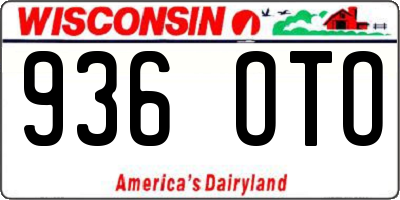 WI license plate 936OTO