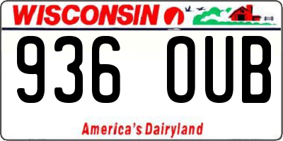 WI license plate 936OUB