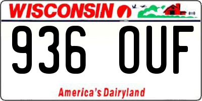 WI license plate 936OUF