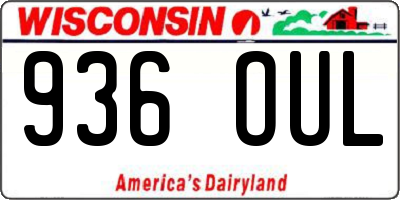 WI license plate 936OUL
