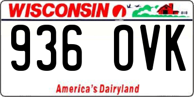 WI license plate 936OVK