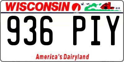 WI license plate 936PIY