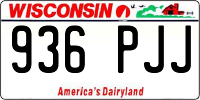 WI license plate 936PJJ