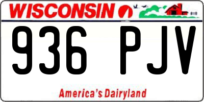 WI license plate 936PJV
