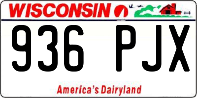 WI license plate 936PJX