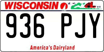 WI license plate 936PJY
