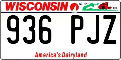 WI license plate 936PJZ