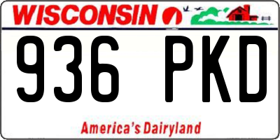 WI license plate 936PKD