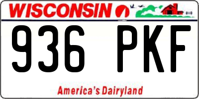 WI license plate 936PKF