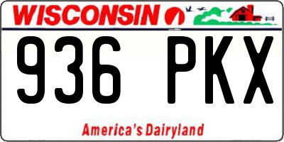 WI license plate 936PKX