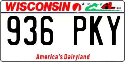 WI license plate 936PKY
