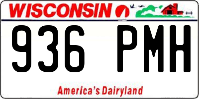 WI license plate 936PMH
