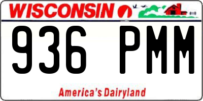 WI license plate 936PMM