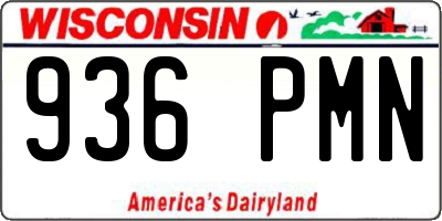 WI license plate 936PMN
