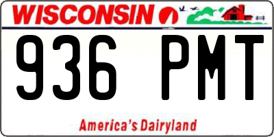 WI license plate 936PMT
