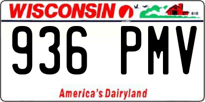 WI license plate 936PMV