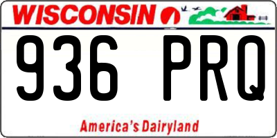 WI license plate 936PRQ