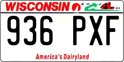 WI license plate 936PXF